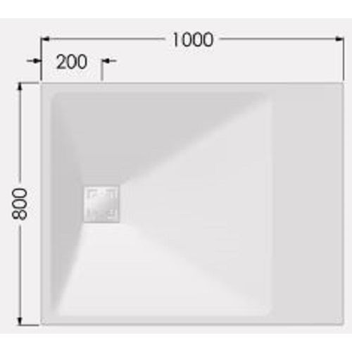 Receveur ONYX blanc 1700 x 800 mm AKW 12834WH-CH photo du produit Secondaire 5 L