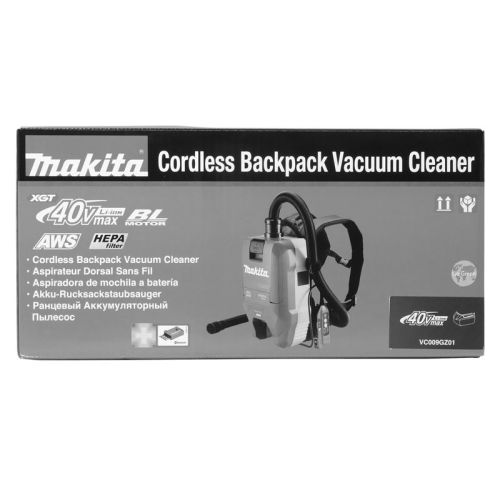 Aspirateur à dos XGT 40V Max + AWS + carton (sans batterie ni chargeur) - MAKITA - VC009GZ01 pas cher Secondaire 9 L