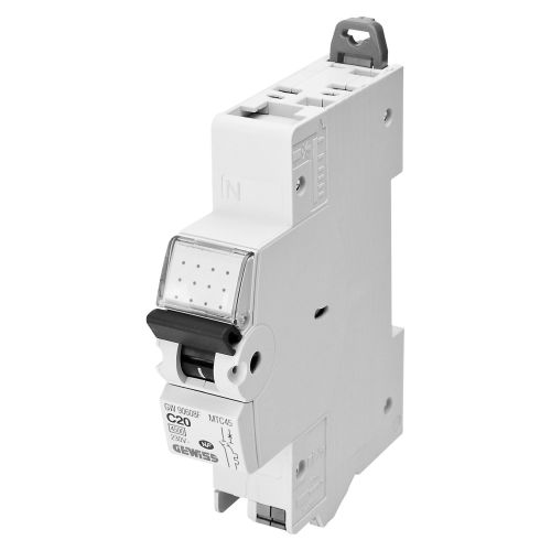 Disjoncteur FIXMATIC AUTO 20A courbe C Phase + Neutre - GEWISS - GW90608F pas cher