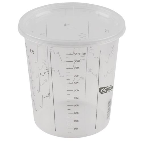 Lot de 25 godets mélangeurs jetables transparent 650 ml KS TOOLS 500.8057 photo du produit