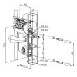Serrure à code mécanique pour portail battant tube 40 - 60 mm verticale 6005 LOCINOX LMKQ 4040 V2L 6005 photo du produit Secondaire 1 S