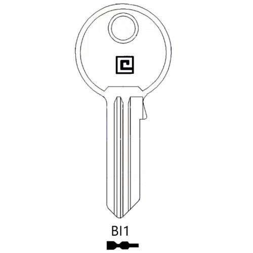 Ebauche de clé BL1 pour serrure de rideau métallique boite de 20 Héraclès EBC/HHIBL1 photo du produit Secondaire 1 L