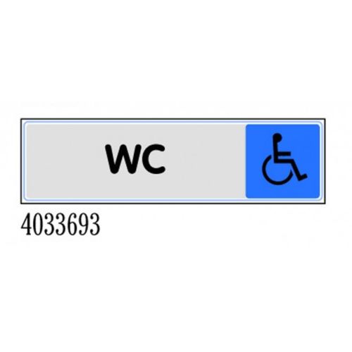 Plaque toilettes handicapés Novap en plexi couleur 170 x 45 mm NOVAP 4033693 photo du produit Principale L