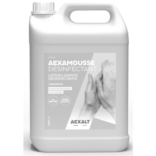 Lotion lavante Aexamousse désinfectante bidon de 5L - AEXALT - AX651 pas cher