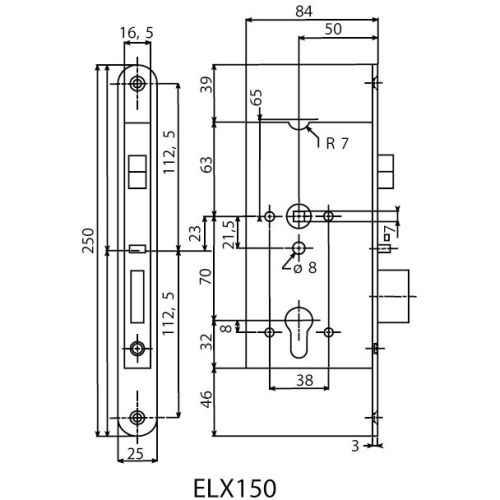 Verrou latéral ZB-01 / BV 10-1 Remplacement du verrou latéral de remorque  pour ZB-01 / BV10-1