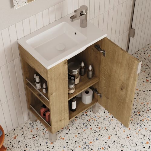 Meuble lave-mains RUBEN 50 x 33cm avec miroir - COSYNEO &ndash; IRISRUBENCHE pas cher Secondaire 2 L