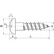 Vis à bois tête cylindrique fendue A4 DIN 96 4X20 boîte de 200 - ACTON - 643024X20 pas cher Secondaire 3 S