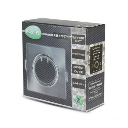 Support plafond carr&eacute; orientable IP20 argent MIIDEX LIGHTING 7707 photo du produit Secondaire 1 L