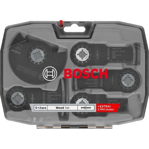 Coffret de 7 accessoires Starlock spécial bois - BOSCH - 2608669097 pas cher Secondaire 2 L