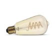 Ampoules LED ST64 E27 filament 4 W 2700 K filament spirale dorée MIIDEX LIGHTING 715921 photo du produit