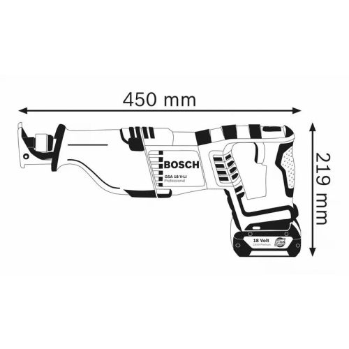 Scie sabre 18V GSA 18V-LI + 2 batteries ProCore 18 V 8Ah + chargeur + L-Boxx - BOSCH - 060164J00H pas cher Secondaire 4 L