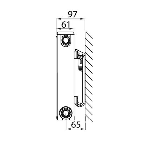 Radiateur panneau habillé COMPACT ALL IN H400 T11 L0800 541W - STELRAD - 0214041108 pas cher Secondaire 2 L