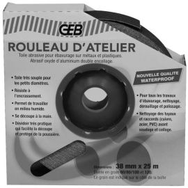 Toile abrasive grain 80 rouleaux de 25 m x 38 mm GEB - 836002 pas cher Principale M
