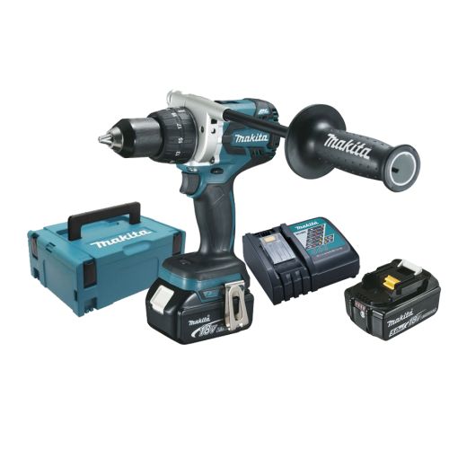 Perceuse visseuse 18V + 2 batteries 5 Ah + chargeur + MAKPAC MAKITA DDF481RTJ photo du produit