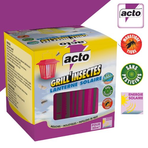 Lanterne solaire LED UV Grill'insectes ACTO INSECTECIDES LAMP5 photo du produit Secondaire 2 L