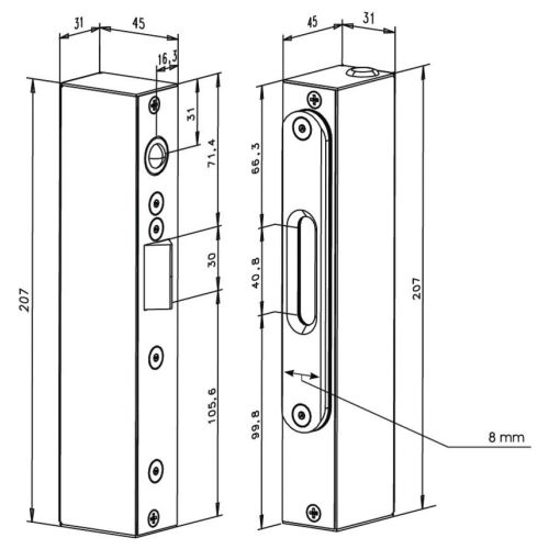 G&acirc;che &eacute;lectrique antipanique EFF s&eacute;rie 351 photo du produit Secondaire 2 L
