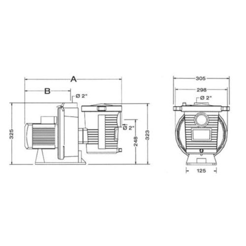 Pompe standard 1cv monophasé ULTRAFLOW - PENTAIR - PAC-100-0102 pas cher Secondaire 1 L