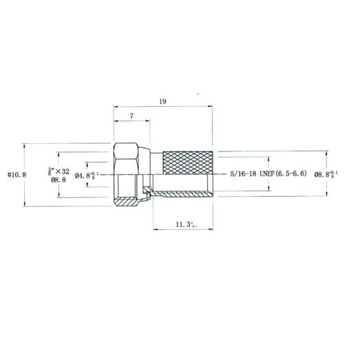 Fiche F mâle à visser Ø 7 CAE RZ154 photo du produit