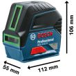 Laser points et lignes GCL 2-15 G Professional + 3 piles 1,5 V + coffret BOSCH 0601066J00 photo du produit Secondaire 2 S