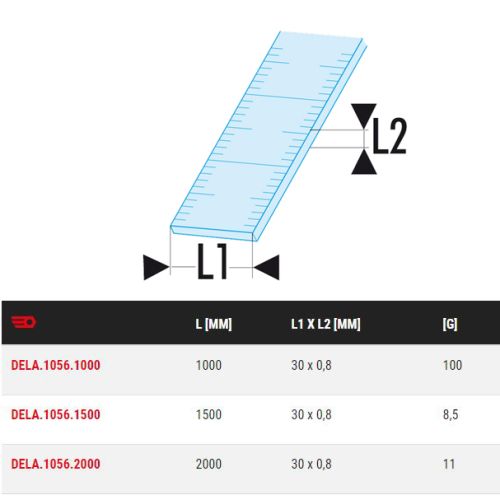 Réglet 'long' semi-rigide inox 1 face 1000mm - FACOM - DELA.1056.1000 pas cher Secondaire 1 L