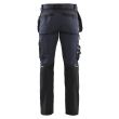 Pantalon de travail artisan + stretch bleu marine/noir T44 - BLÅKLÄDER - 159918608699C50 pas cher Secondaire 1 S