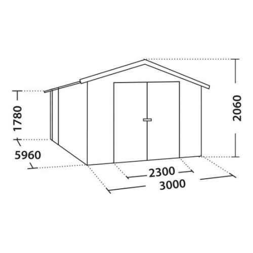 Garage en métal MELTON 17,6m² - FOREST STYLE - 3014 pas cher Secondaire 2 L