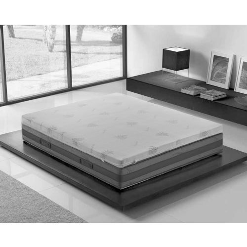 Surmatelas à mémoire de forme I Love Sleep déhoussable en aloe vera 135x190cm - 10cm de hauteur pas cher Secondaire 1 L