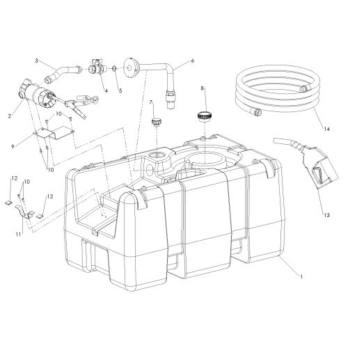 Cuve ravitaillement 200L pompe 12V 40l/m - RENSON - 136285 pas cher Secondaire 3 L