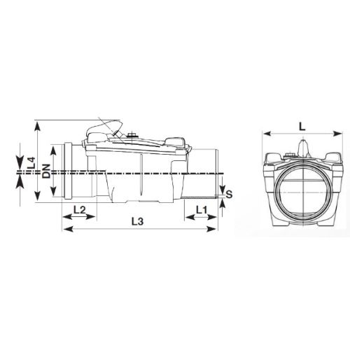 Clapet anti-retour en PVC D100 mm NICOLL CART photo du produit Secondaire 1 L