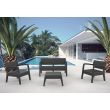 Salon de jardin MIAMI 4 places anthracite - SHAF - 55449 pas cher Secondaire 1 S