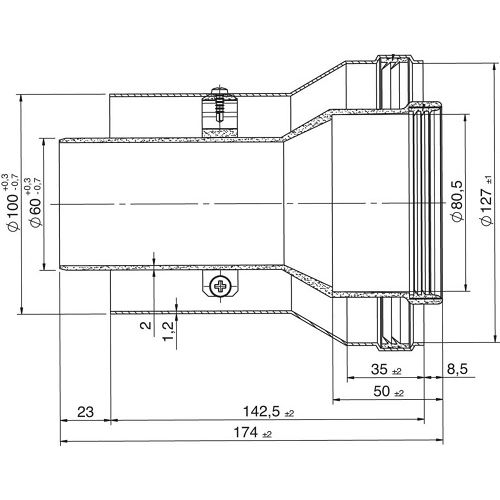 Kit départ ventouse condensation 60/100 - 80/125 - CHAFFOTEAUX - 3318095 pas cher Secondaire 1 L