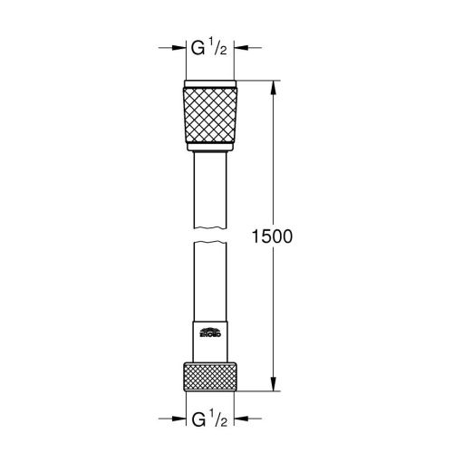 Flexible de douche ROTAFLEX TWISTSTOP 1500 mm GROHE 28409-001 photo du produit Secondaire 1 L