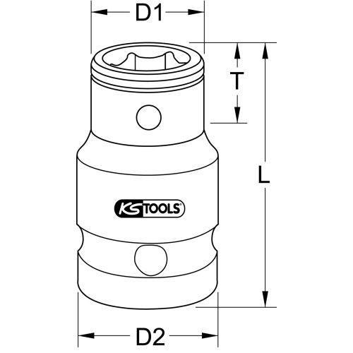 Douille porte-embouts 1/2'' - 5/16'' du coffret 515.1000 KS TOOLS 911.4351 photo du produit Secondaire 1 L