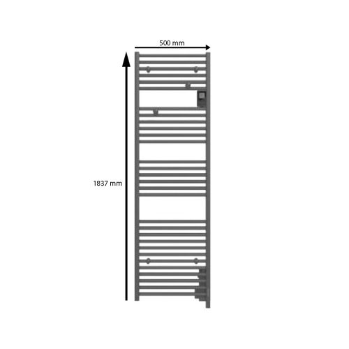 Radiateur sèche-serviettes électrique DORIS Digital sans soufflerie  1000W Taupe - ATLANTIC - 850197 pas cher Secondaire 2 L