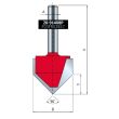 Mèche à rainurer en V série 20 (A) pour défonceuses - FREUD - F03FR02857 pas cher Secondaire 1 S