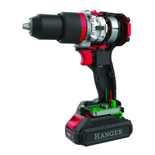 Perceuse-visseuse 18 V DD18-60Z2+ 60 Nm + 2 batteries 2 Ah + 1 chargeur + coffret 75 outils HANGER 400120 photo du produit Secondaire 3 L