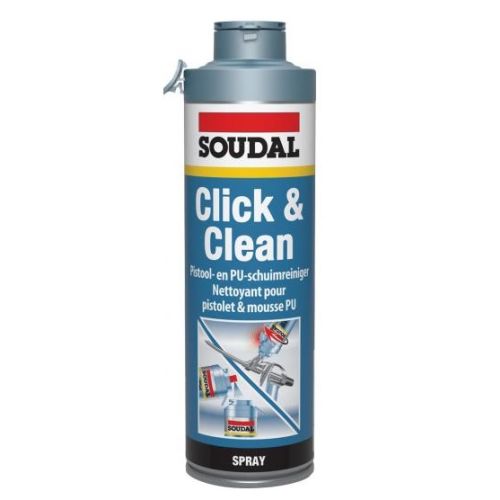 Nettoyant pistolet mousse PU Click & Clean aérosol 500ml - SOUDAL - 103357 pas cher Principale L