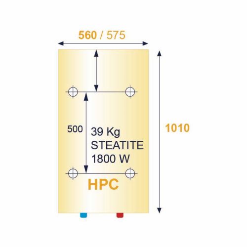 Chauffe-eau électrique vertical mural compact D560 HPC+ 150L - ARISTON – 3000401 pas cher Secondaire 1 L