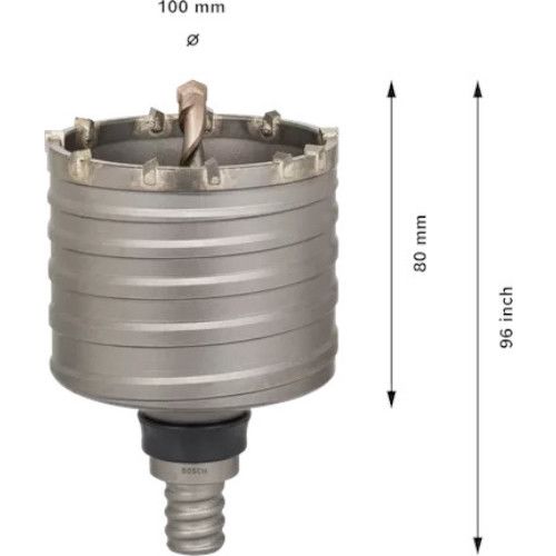 Couronne-trépan SDS-Max-5 100x80x96 mm BOSCH 2608580524 photo du produit Secondaire 1 L