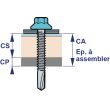 Vis autopreceuse CAPINOX A2 Etanco t&ecirc;te hexagonale - 263151-014 photo du produit Secondaire 5 S