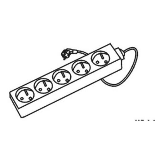 Bloc multiprise 5 prises 2P + T 3G1 - HANGER - 200002 pas cher
