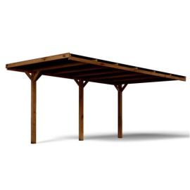 Carport en bois adossé VICTOR pour 1 voiture 15,5m² - FOREST STYLE - 4921 pas cher Principale M