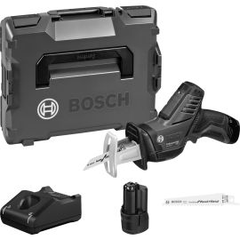 Scie sabre 12V Bosch GSA 12V-14 + 2 batteries 2.0 Ah + chargeur + coffret L-Boxx - 060164L90D pas cher Principale M