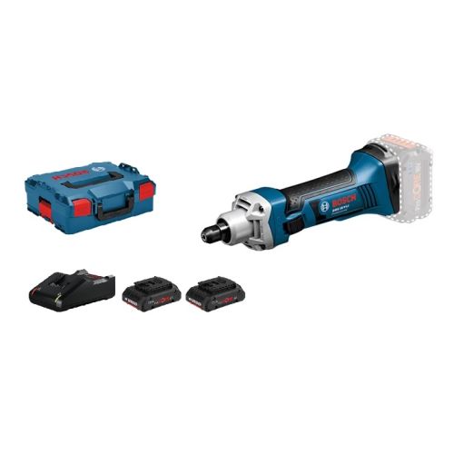 Meuleuse droite 18V GGS 18 V-LI Professional + 2 batteries Procore 4Ah + chargeur + coffret L-BOXX - BOSCH - 06019B530Q pas cher