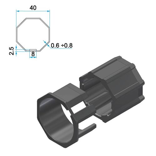 Adaptateurs pour moteurs Ø 35 mm Cherubini photo du produit Principale L