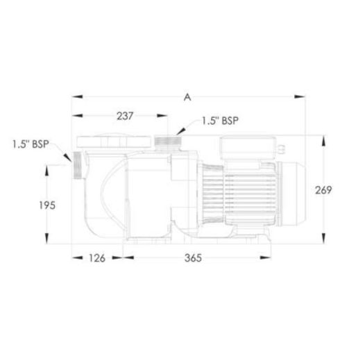 Pompe standard 1,5cv monophasé SUPERFLO - PENTAIR - PAC-100-0303 pas cher Secondaire 1 L