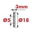 Molette pour coupe tubes 18x3x5 mm MEJIX 180434 photo du produit Secondaire 1 S