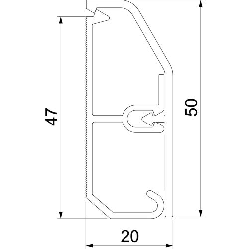 Canal à plinthe SL 2050 - OBO BETTERMANN - 6132193 pas cher Secondaire 1 L
