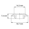 Obturateur diam&egrave;tre 14,3 mm PA66 gris ESSENTRA COMPONENTS 161014327002 photo du produit Secondaire 2 S