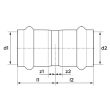 Raccord sudopress cuivre manchon FF 28 AALBERTS 6671137 photo du produit Secondaire 1 S